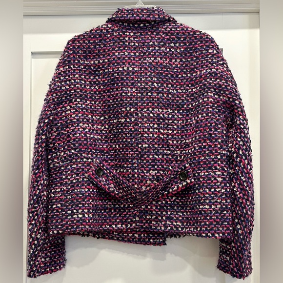 J.Crew Lady Jacket in Italian Tweed - Fuchsia Berry - Picture 6 of 12
